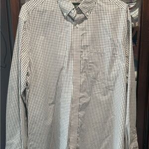 Eddie Bauer Men's Plaid Shirt - Black and White